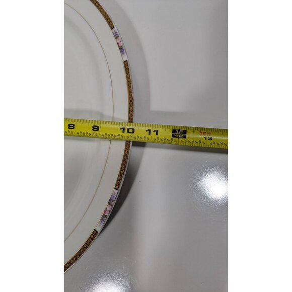 Noritake Chanossa Oval Serving Platter Porcelain Gold Floral Trim Vintage - Picture 3 of 16